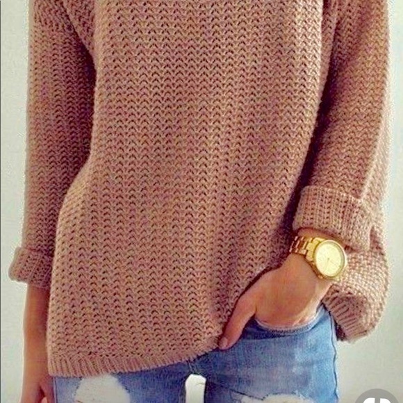 LOFT Sweaters - Ann Taylor Loft Pink Waffle Knit Sweater 🌸